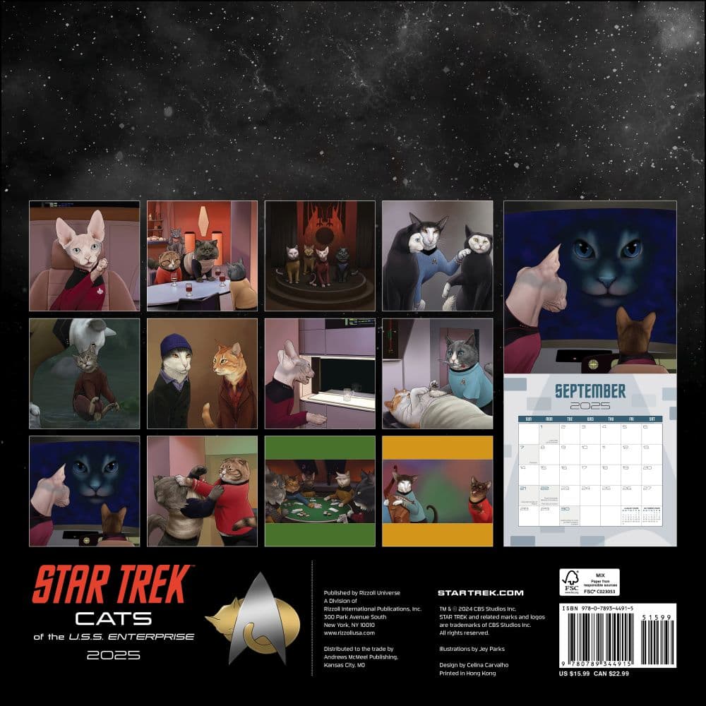 Star Trek Cats 2025 Wall Calendar First Alternate Image width=&quot;1000&quot; height=&quot;1000&quot;