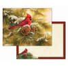 image December Sawn Cardinal Boxed Christmas Cards (18 pack) w/ Decorative Box by Rosemary Millette Main Image