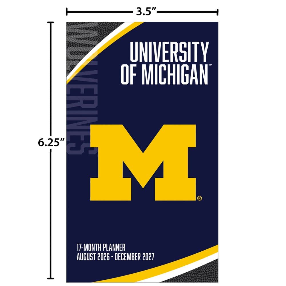 Michigan Wolverines 2027 17 Month Pocket Planner Sixth Alternate Image