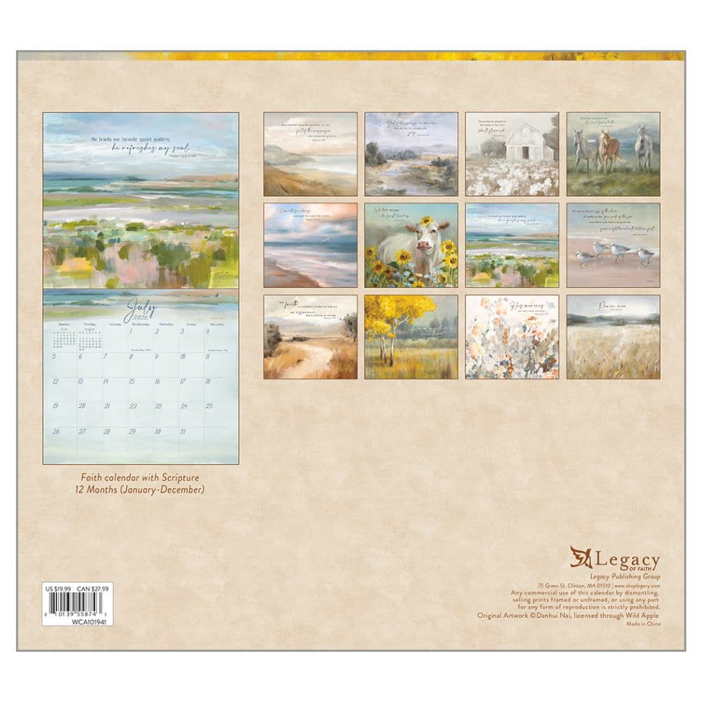 Light Gently Falling by Danhui Nai 2026 Wall Calendar First Alternate Image