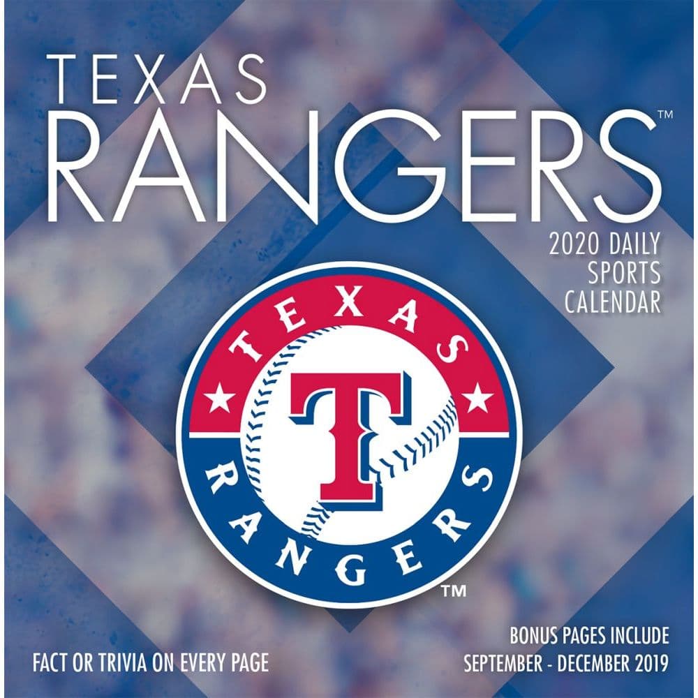 Texas Rangers Desk Calendar