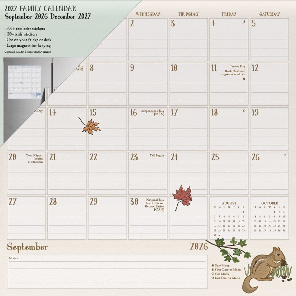 image Animals Family 2027 Magnetic Desk Calendar Main Product Image