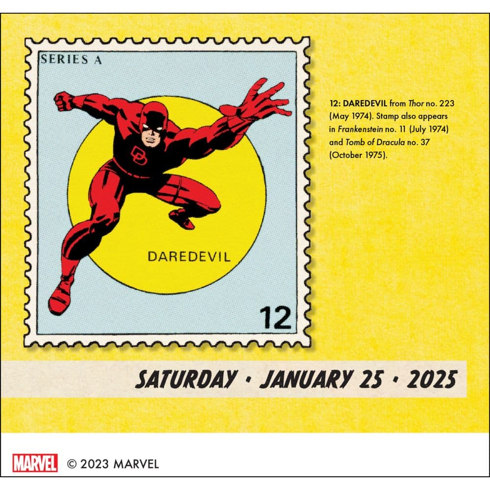 Marvel Stamps 2025 Desk Calendar Second Alternate Image
