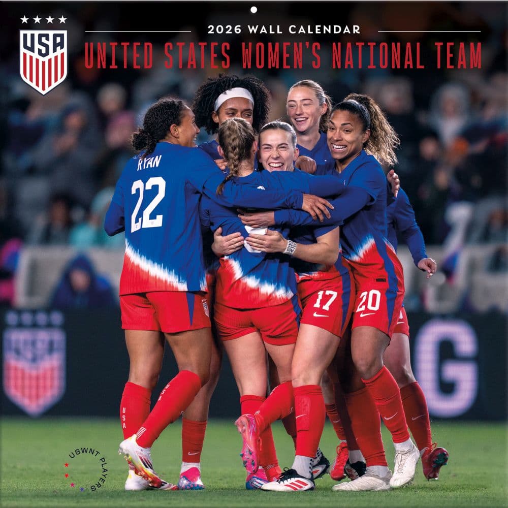 US Women&#39;s Soccer Team 2026 Wall Calendar Main Product Image
