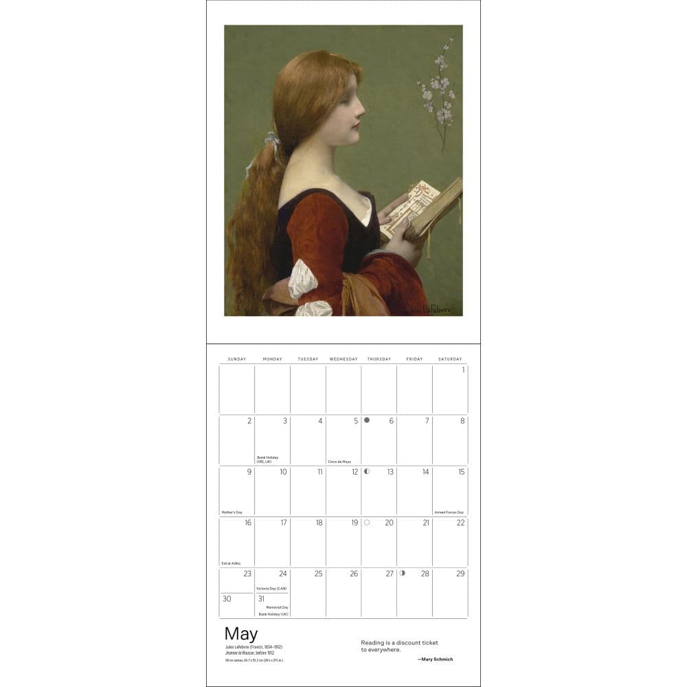 Reading Woman 2027 Mini Wall Calendar Fifth Alternate Image
