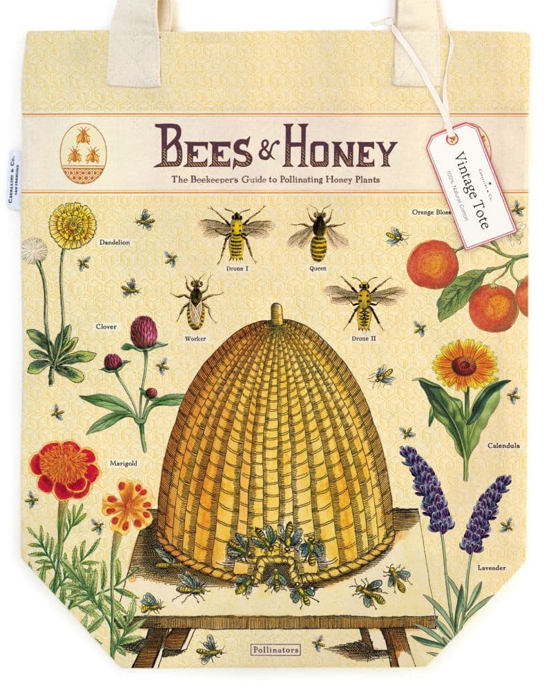 Cavallini Papers & Co. Bees & Honey Tote Bag