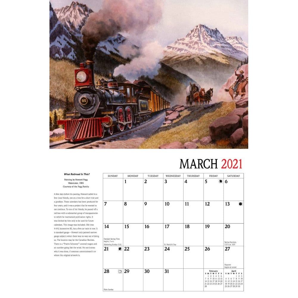 Trains Howard Foggs 2021 Wall Calendar - Calendars.com