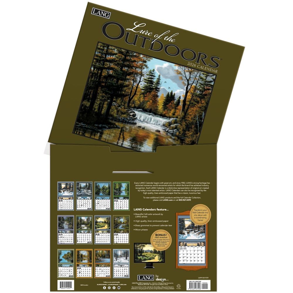 Lure of the Outdoors 2026 Wall Calendar by Bill Saunders_ALT3