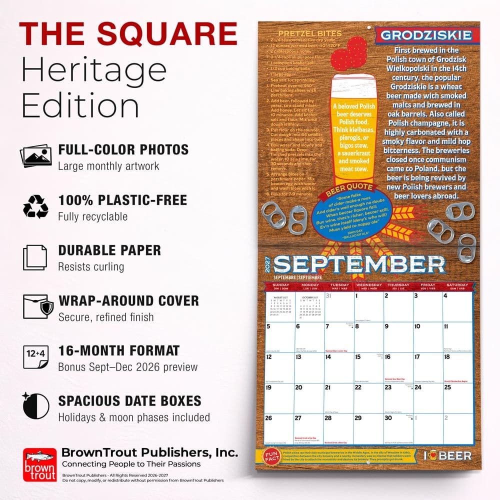 I Love Beer 2027 Wall Calendar Fifth Alternate Image
