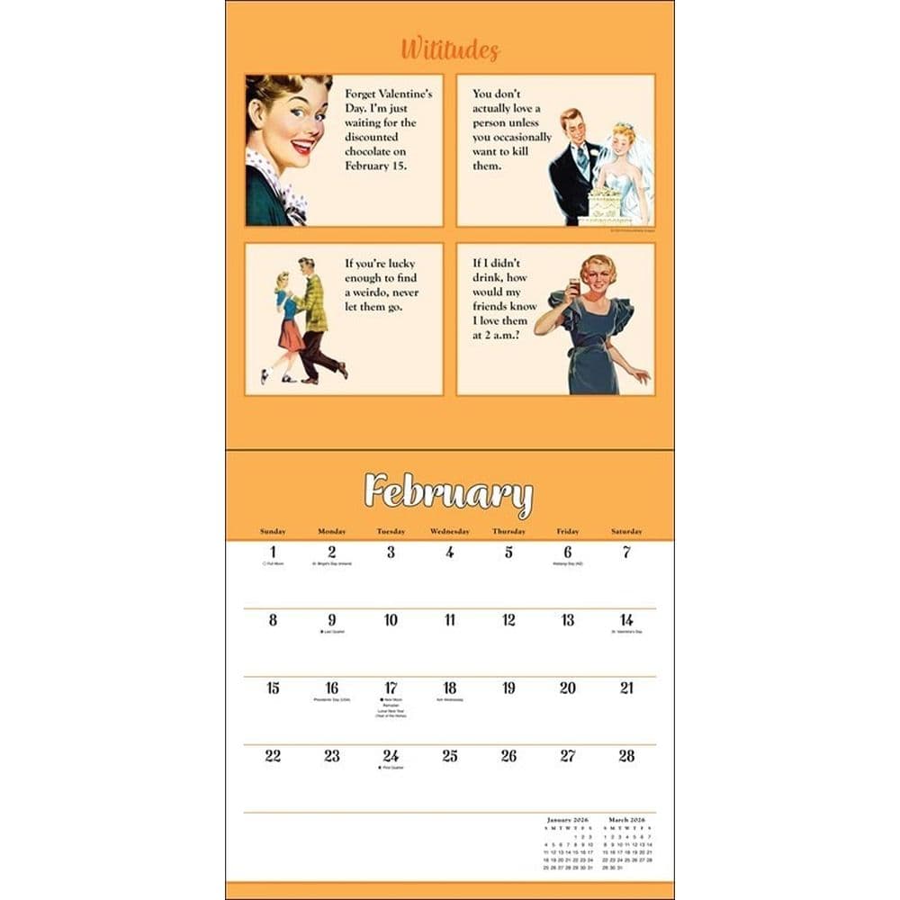 Wititudes 2026 Wall Calendar Second Alternate Image