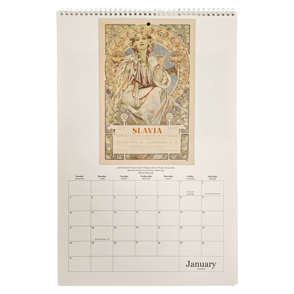 Mucha Poster 2027 Wall Calendar Second Alternate Image