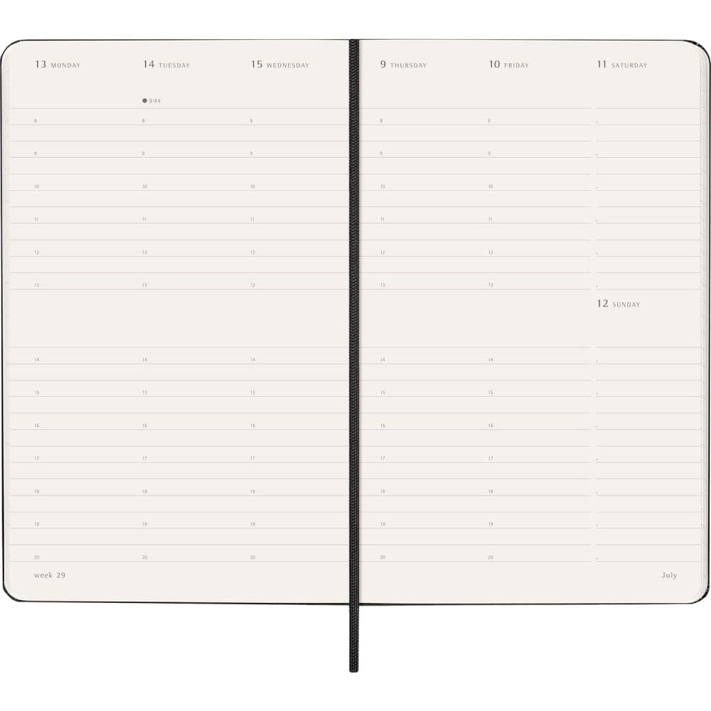 Moleskine Large Vertical Black Hard Cover 2026 Planner First Alternate Image