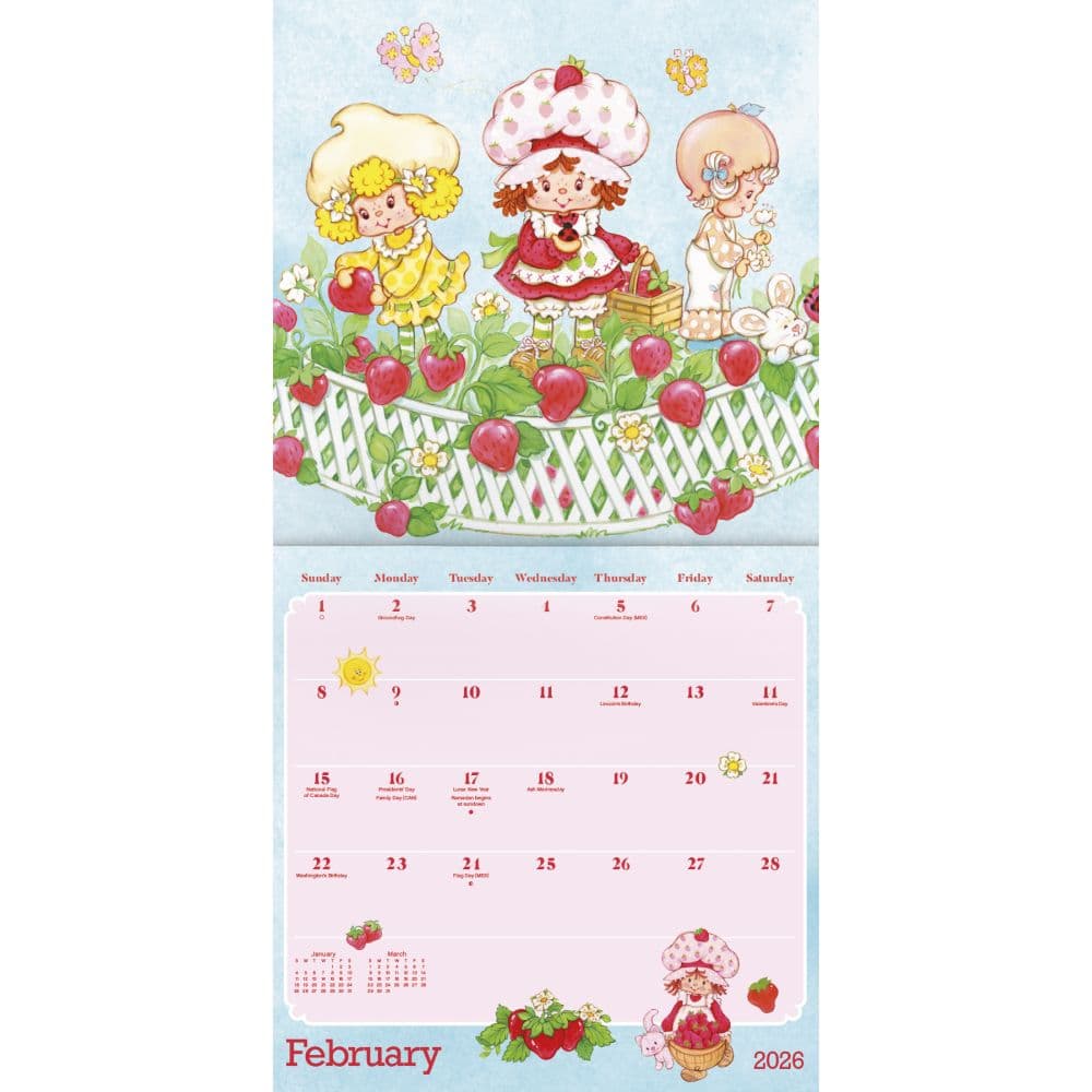 Strawberry Shortcake 2026 Wall Calendar Third Alternate Image
