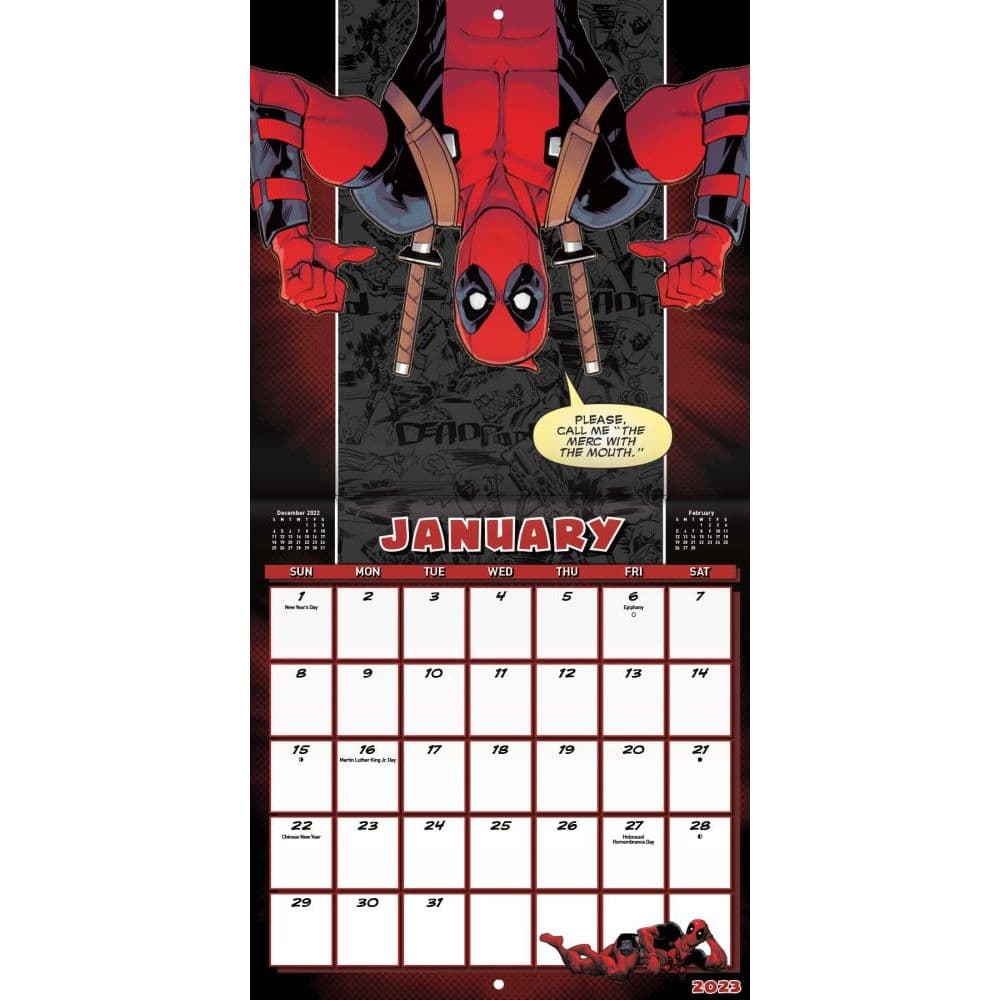 Deadpool 2023 Wall Calendar - Calendars.com