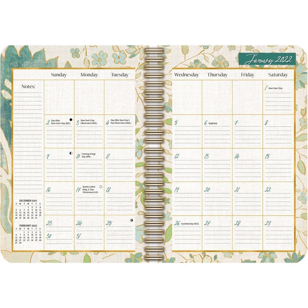 Patina Vie 2022 Spiral Engagement Planner - Calendars.com