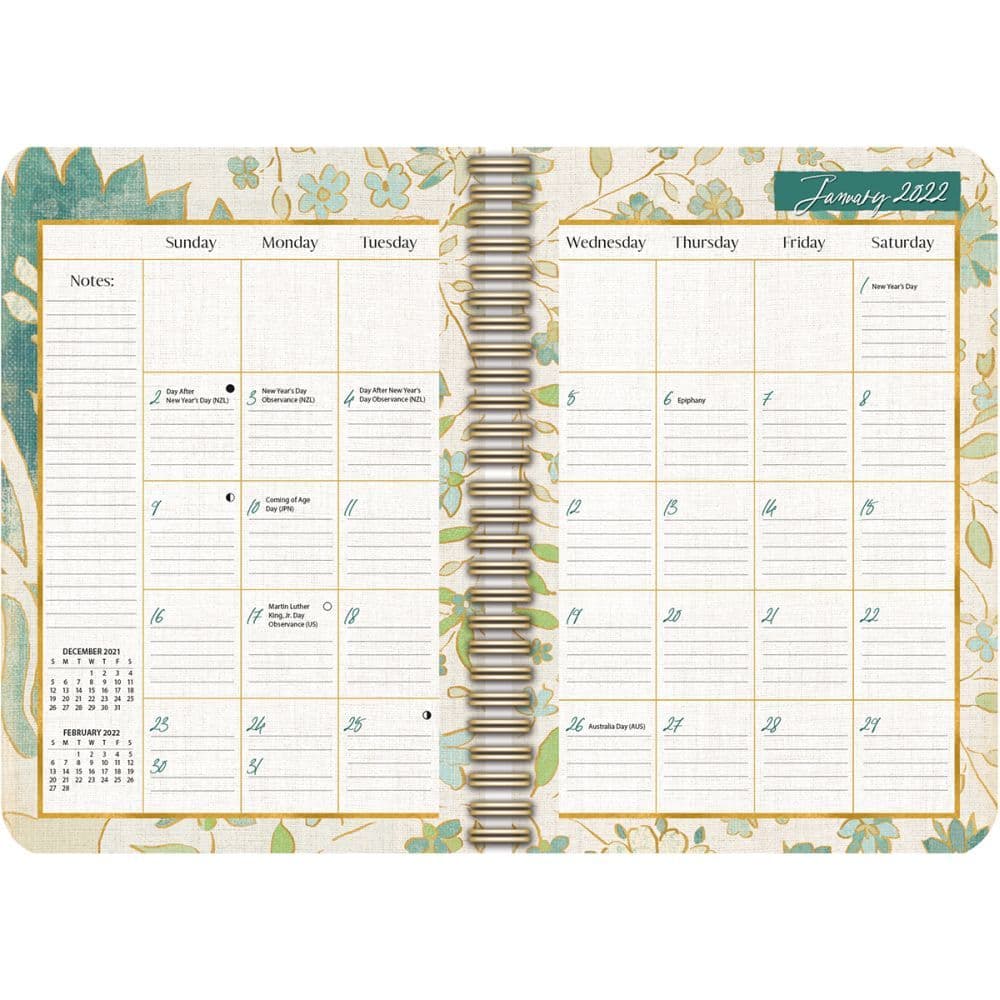 Patina Vie 2022 Spiral Engagement Planner - Calendars.com