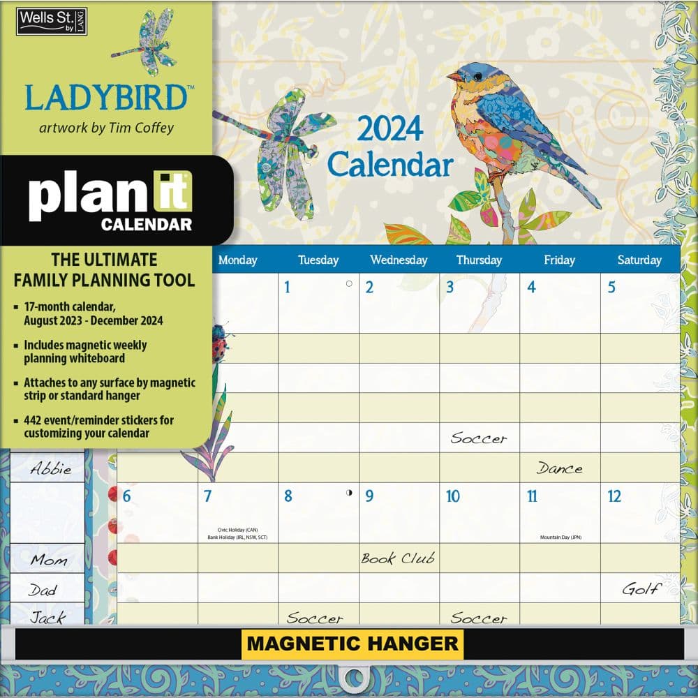 Ladybird Plan It 2024 Wall Calendar Main Image