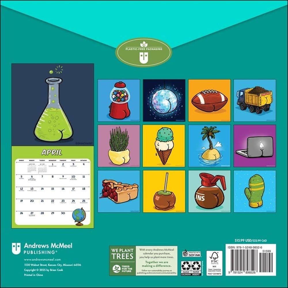 Butts on Things 2026 Wall Calendar First Alternate Image