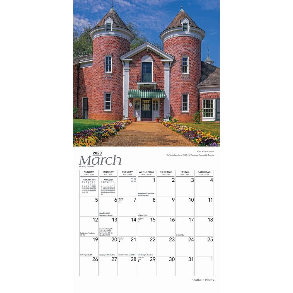 Southern Places 2023 Mini Wall Calendar - Calendars.com