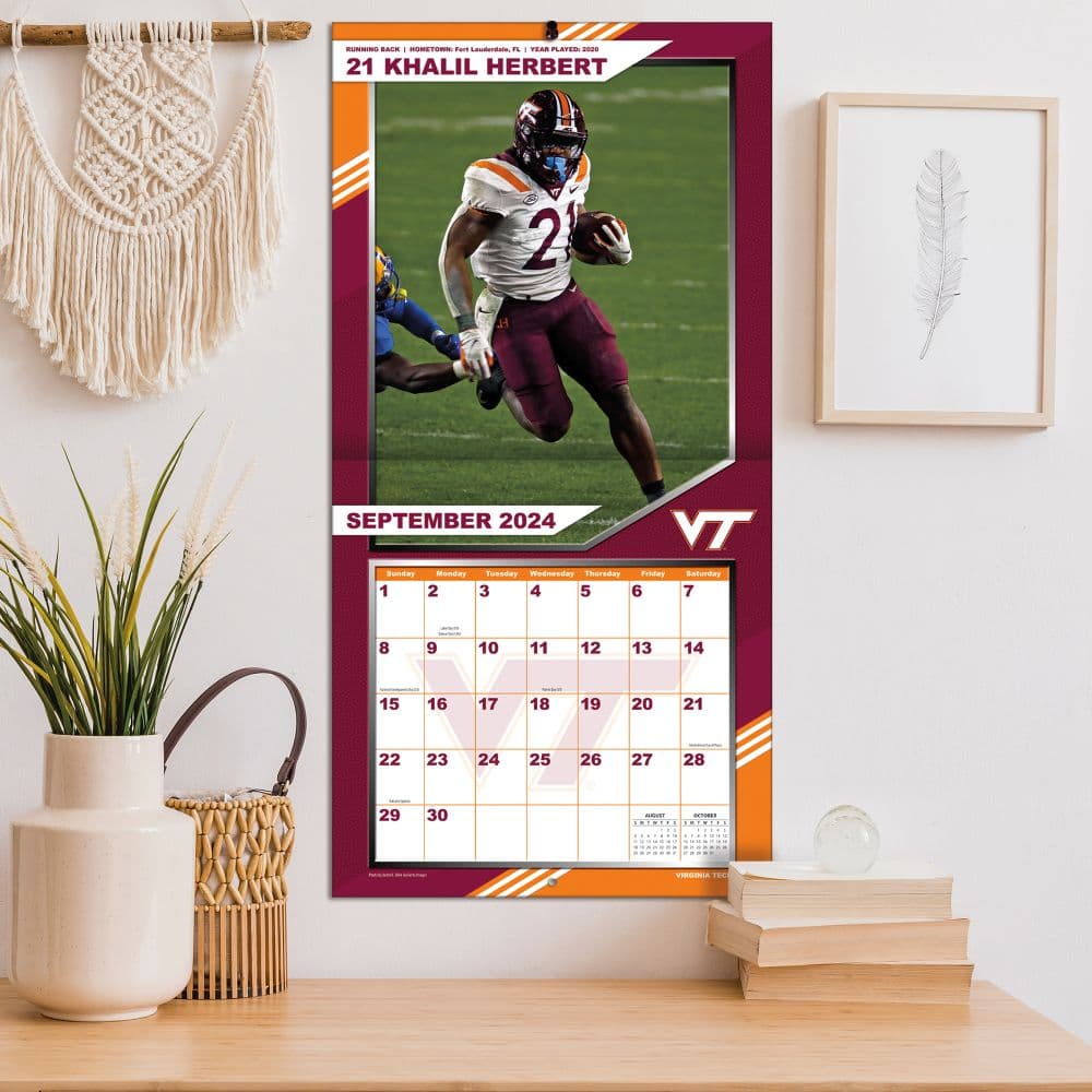 COL Virginia Tech Hokies 2025 Wall Calendar Second Alternate Image