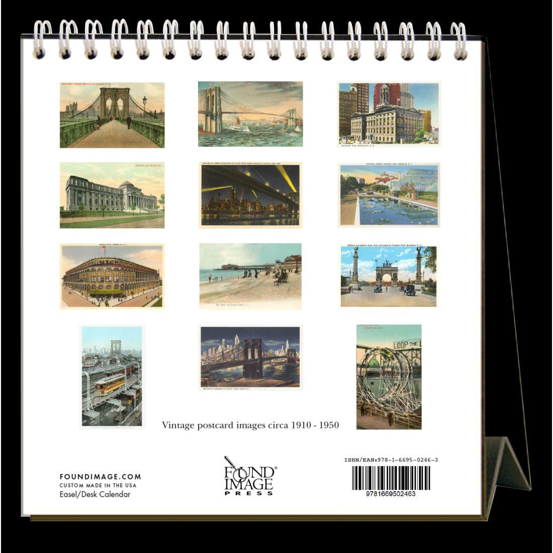 Brooklyn Nostalgic 2024 Easel Desk Calendar