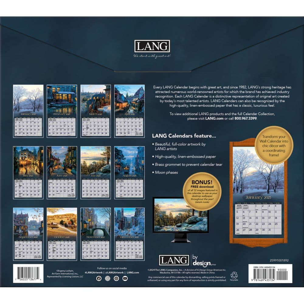 Around the World 2025 Wall Calendar by Evgeny Lushpin