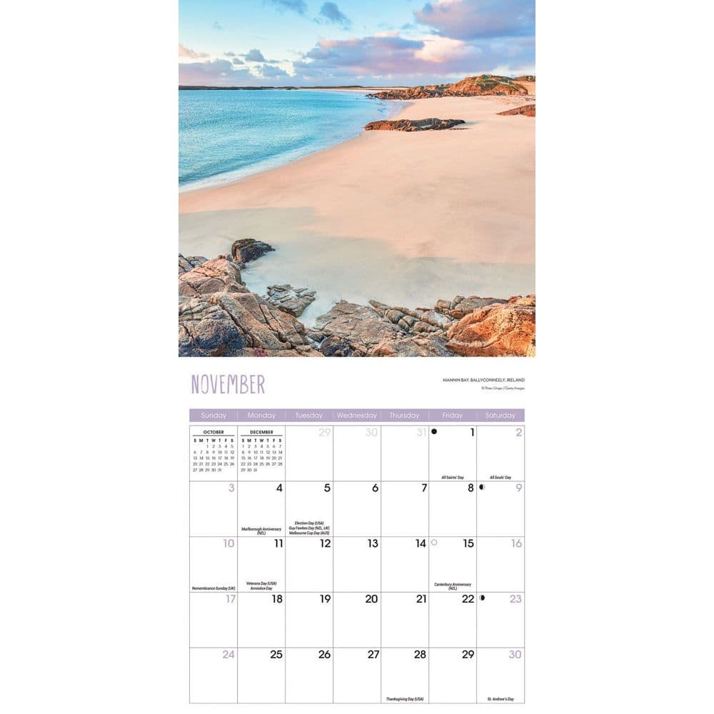 Beaches 2024 Mini Wall Calendar