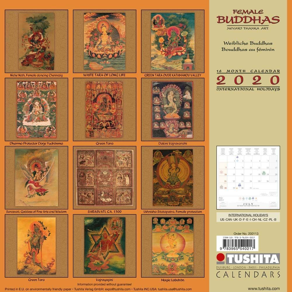 Female Buddha In Art Wall Calendar