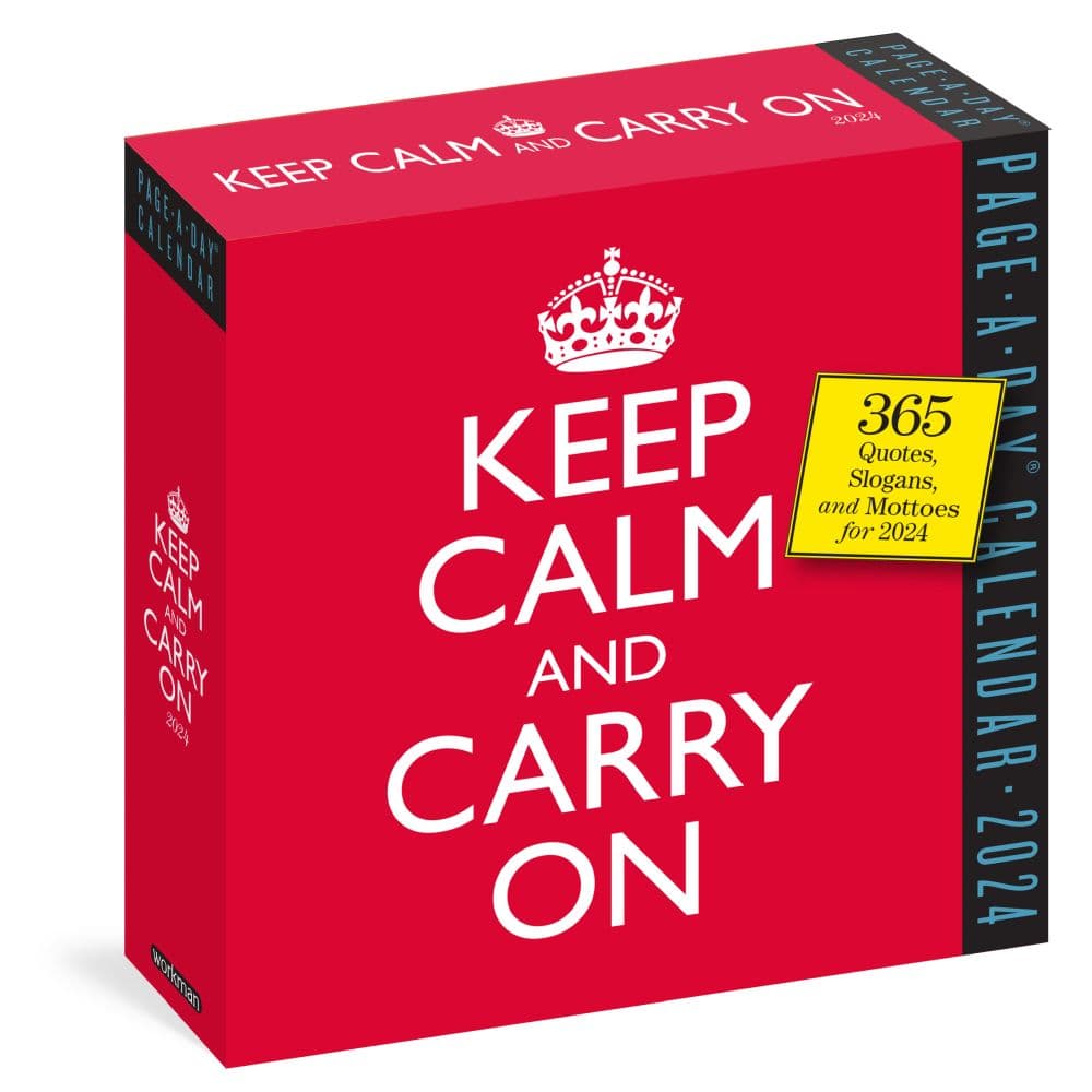 Keep Calm and Carry On Quotes 2024 Desk Calendar