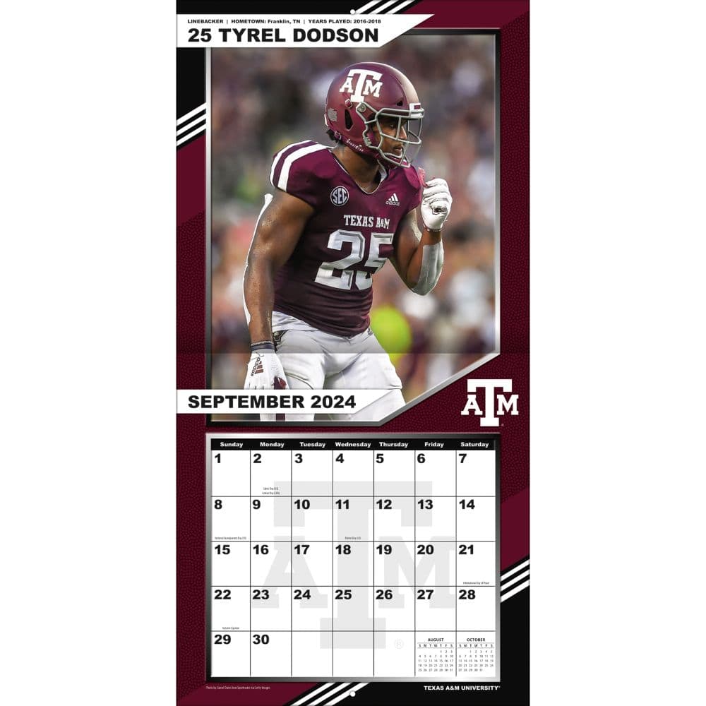 Texas Aggies 2025 Wall Calendar Alt1