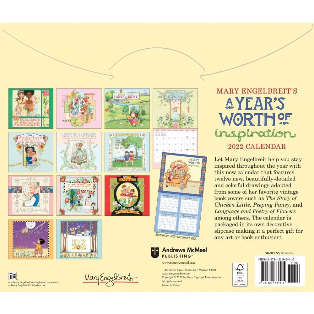 Mary Engelbreits 2022 Deluxe Wall Calendar - Calendars.com