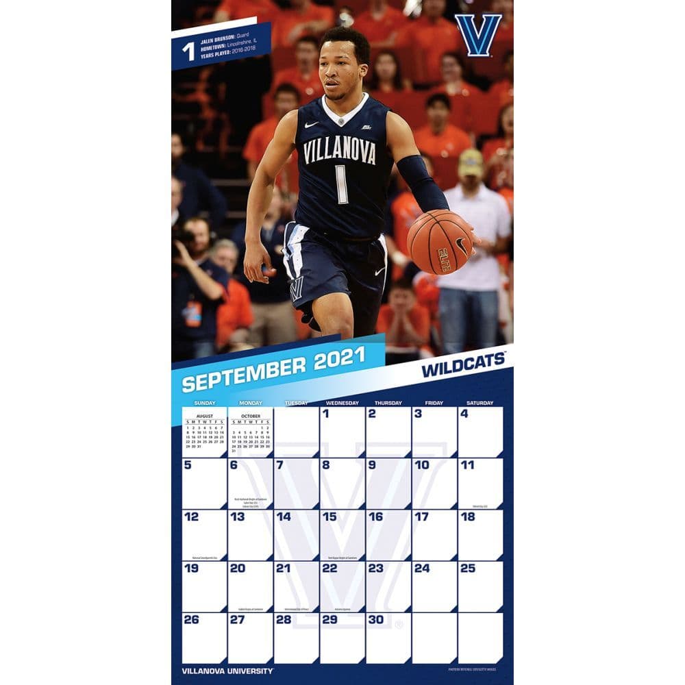 Villanova Basketball 2022 Schedule Villanova Wildcats 2022 Wall Calendar - Calendars.com