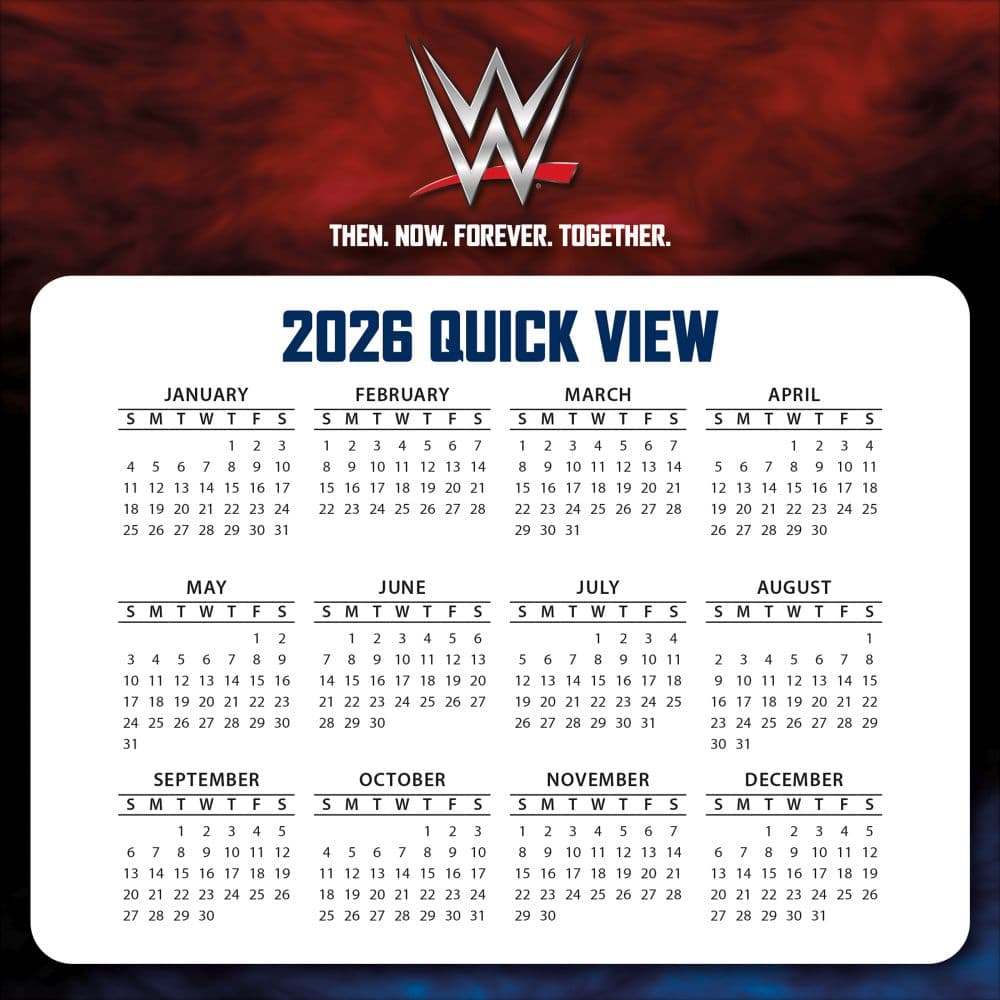 WWE 2026 Desk Calendar Fourth Alternate Image