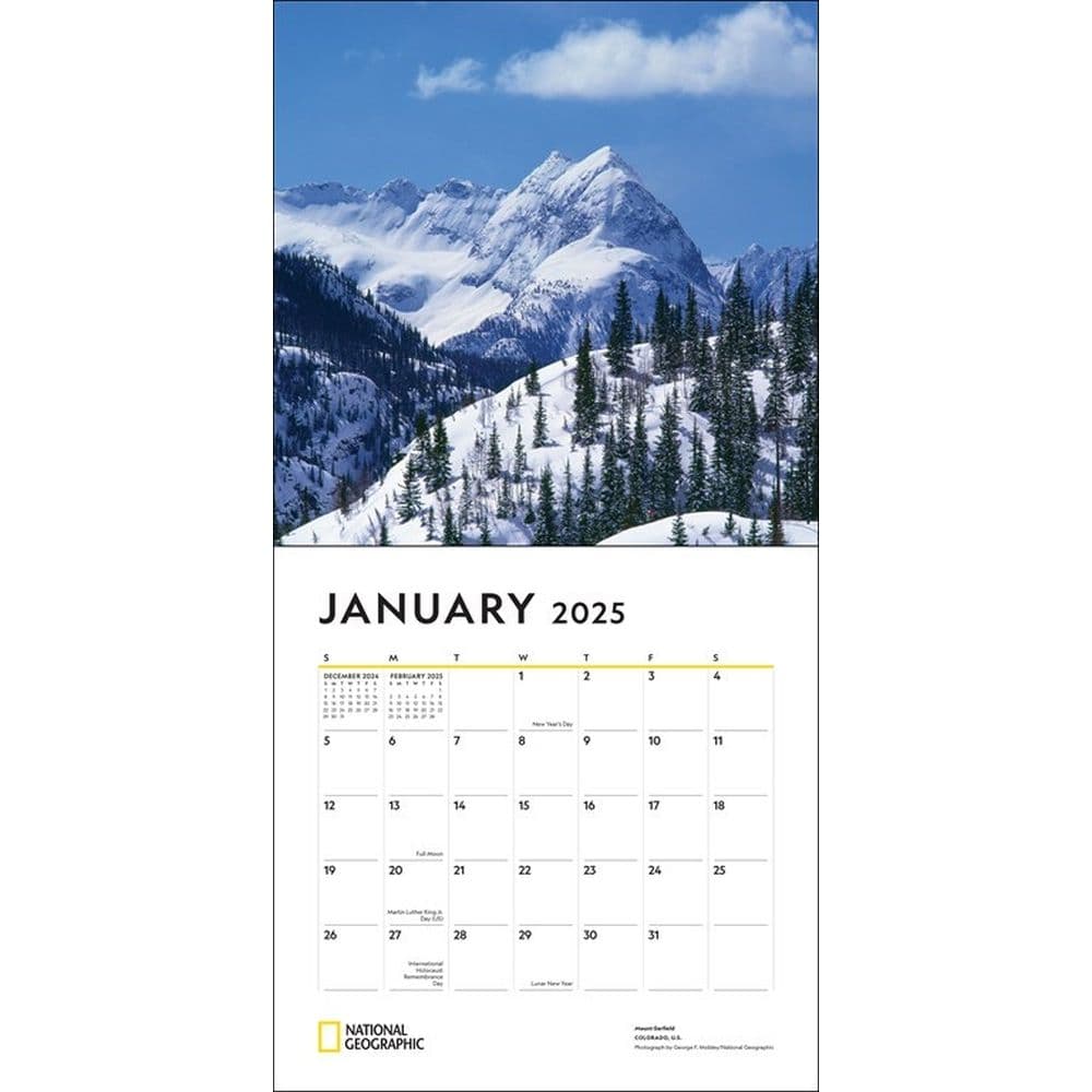 American Landscapes National Geographic 2025 Wall Calendar