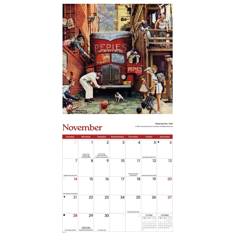 Rockwell 2027 Mini Wall Calendar Fourth Alternate Image