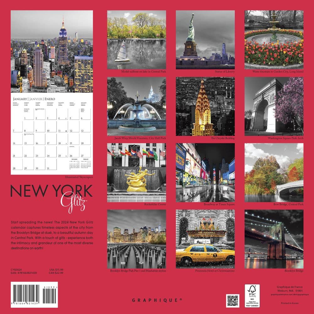 New York Glitz 2024 Wall Calendar First Alternate Image width=&quot;1000&quot; height=&quot;1000&quot;