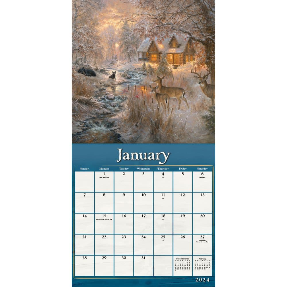 Country Road Abraham Hunter 2024 Mini Wall Calendar Alternate Image 3