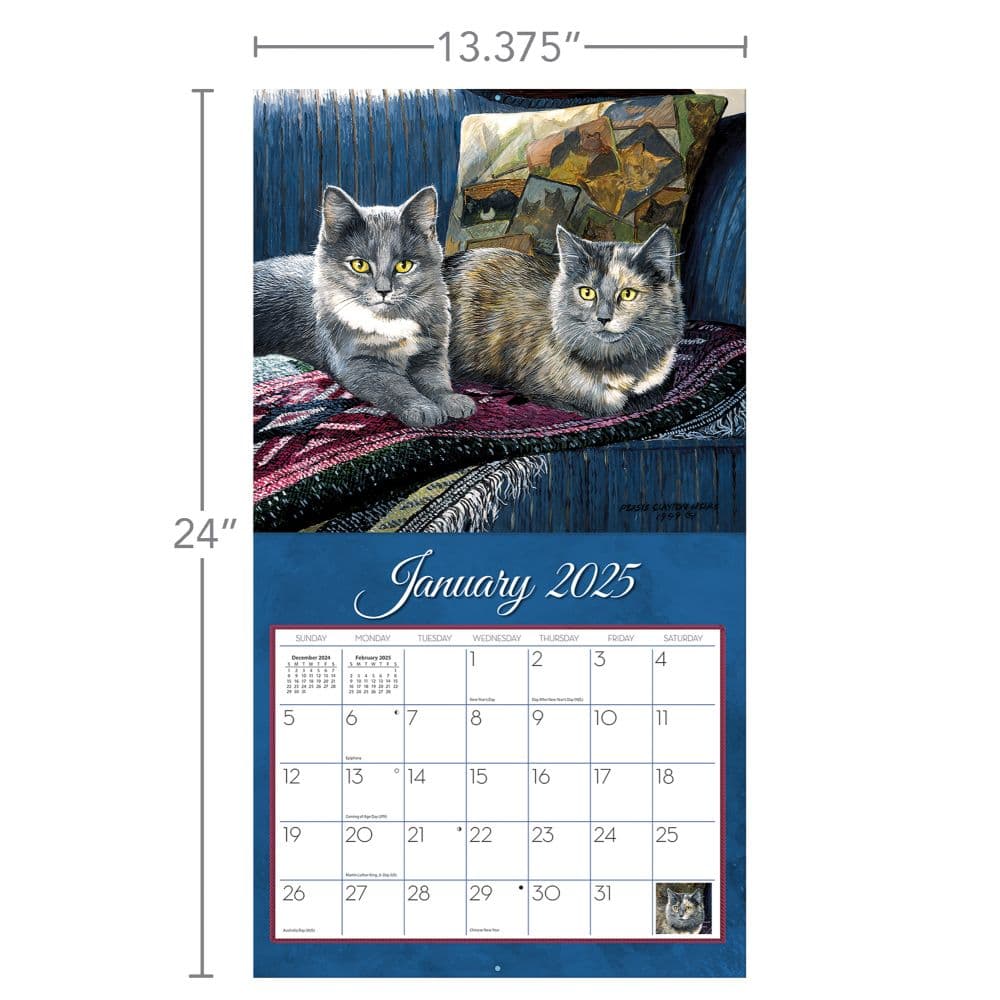 Love of Cats by Persis Clayton Weirs 2025 Wall Calendar Sixth Alternate Image width=&quot;1000&quot; height=&quot;1000&quot;