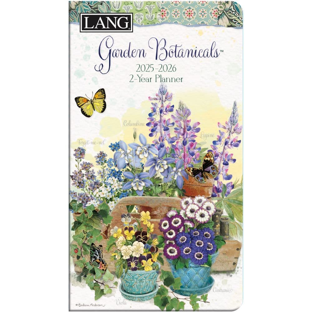 Garden Botanicals 2025 2 Year Pocket Planner by Barbara Anderson