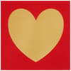 image Sandblasted Gold Foil Heart Valentine's Day