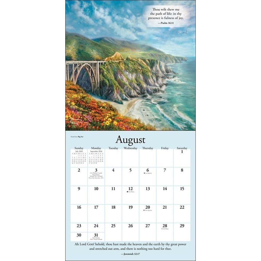 Thomas Kinkade Gardens of Grace 2026 Wall Calendar Second Alternate Image