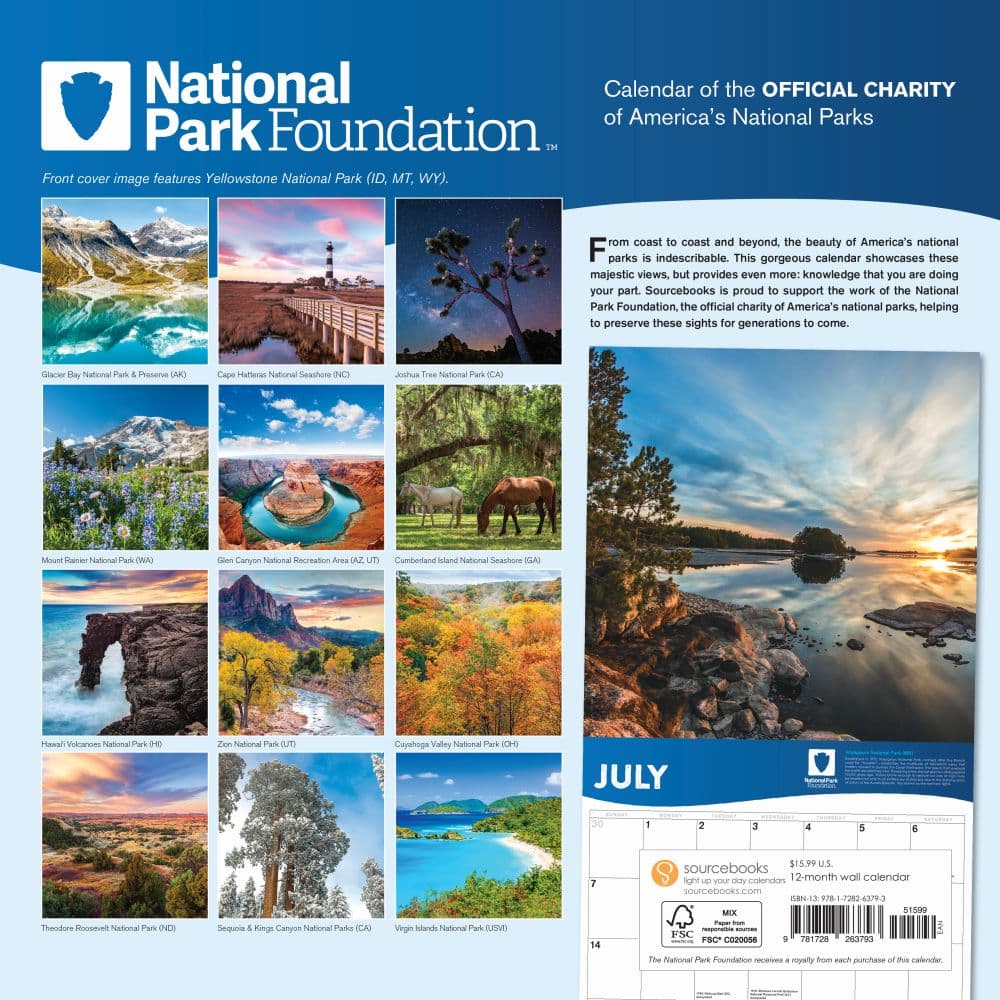 2025 National Park Foundation Calendar Nessa Mariellen