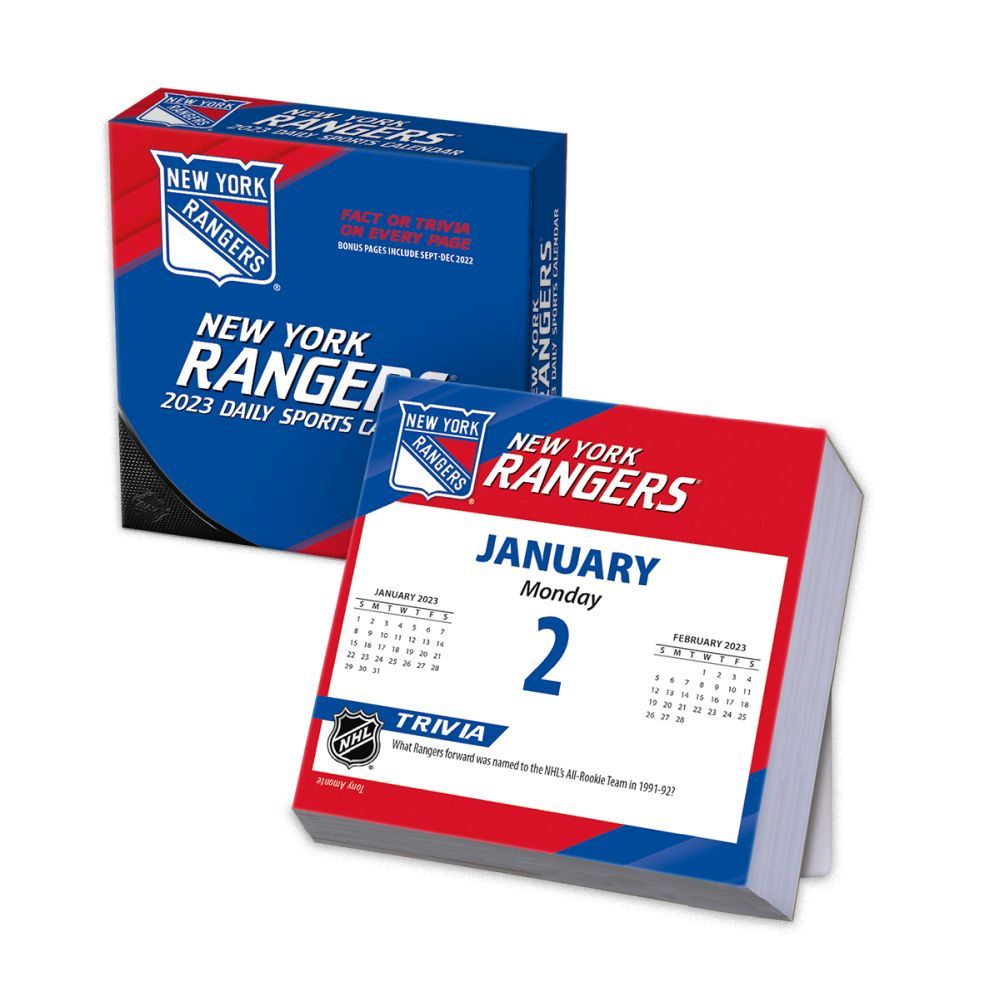 New York Rangers 2023 Desk Calendar