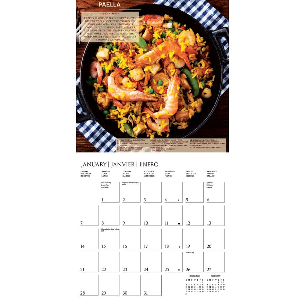 Foodie Adventures 2024 Wall Calendar