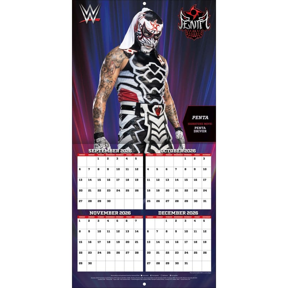 WWE Superstars 2027 Mini Wall Calendar Second Alternate Image