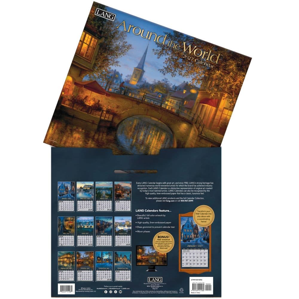 Around the World 2027 Wall Calendar by Evgeny Lushpin Fourth Alternate Image