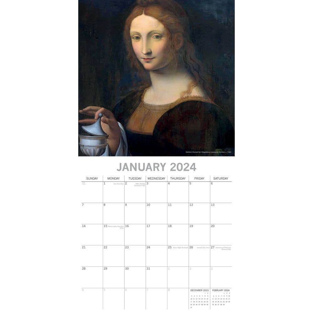 Leonardo and Michelangelo 2024 Wall Calendar Second Alternate Image width=&quot;1000&quot; height=&quot;1000&quot;