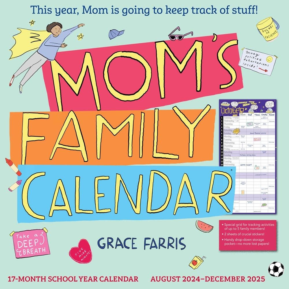 Moms Family 2025 Wall Calendar Main Image