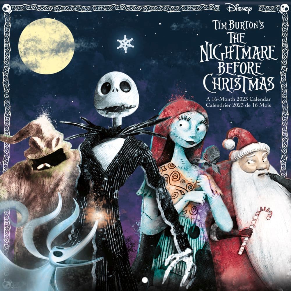 Trends International Nightmare Before Christmas 2023 Wall Calendar (French)