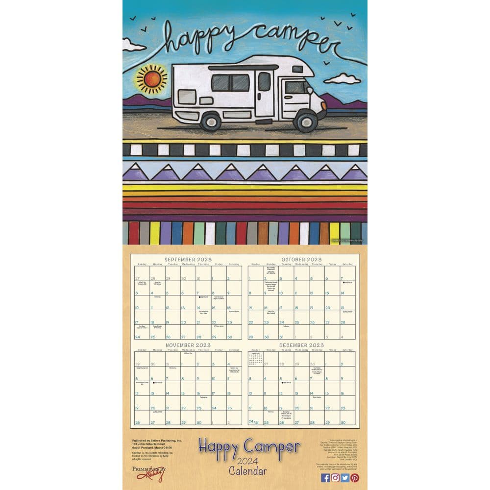 Happy Camper 2024 Wall Calendar